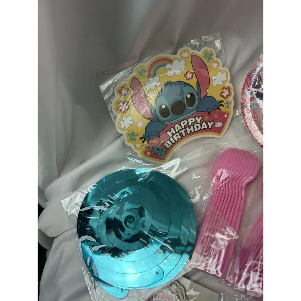 Lilo & Stitch Birthday Party Supplies Set Plates Cups Utensils Decor Tattoos Etc